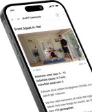 JAAFIT-appen vist på en telefon